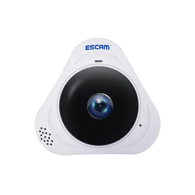 ESCAM Q8 1.3MP 960P WiFi Infrared IP Camera 360° Panoramic Support Two Way Audio TF Card - White / UK Plug