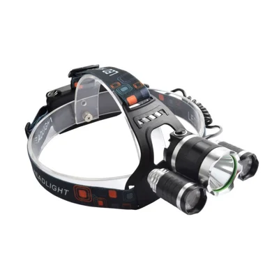 1600LM 20W LED Bright Outdoor Headlamp with 2 Batteries and Wall Charger - EU Plug
