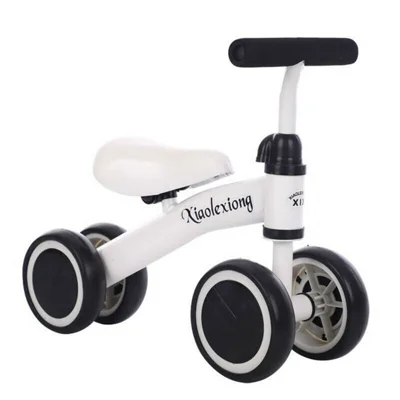 Baby Balance Bike Chainless Bicycle Baby Walker Toy for 1-3 Years Old - White