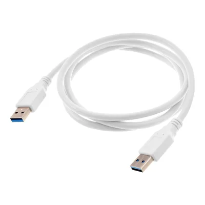 كابل تمديد USB إلى USB 1.2 متر 3.0 ذكر إلى ذكر بيانات شاحن تمديد الشحن - أبيض