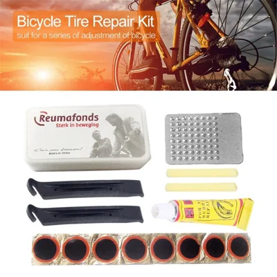 Tyre Mending Box with Glue Crowbar Film Tyre Mending File Bicycle Tyre Mending Tool Set
