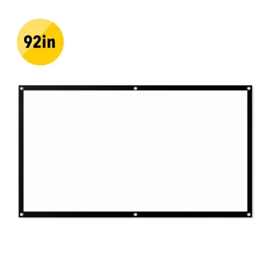 60/72/84/92 Inches 4:3 Film Screen Simple Installation Screen Folding Projector Anti-light Screen-92 - inch