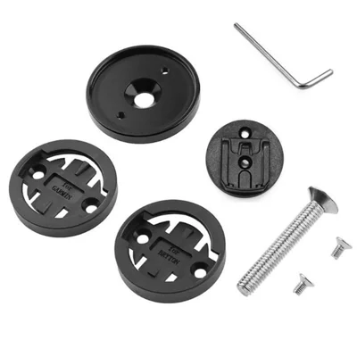 Aluminium Alloy Bicycle Top Cap Computer Mount Bracket for Garmin Edge / Bryton Rider / Cat Eye Bicycle Stopwatch - Black