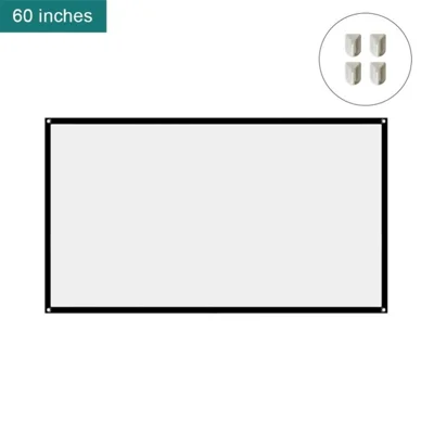 16:9 Folded HD Projector Screen High Resolution Projection Screen for Parties Home Theater - 60 inches