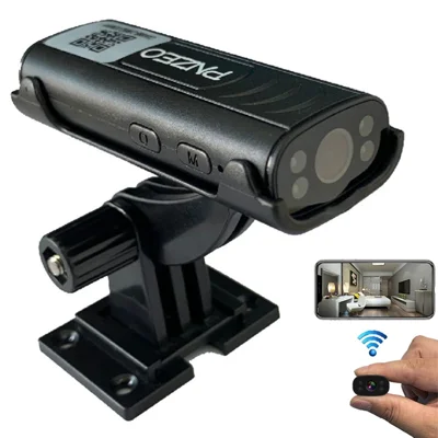 Fotocamera di Sicurezza WiFi 2.4G Fotocamera per Monitoraggio Interno Ricaricabile con Visione Notturna e Rilevamento del Movimento (App: MTCam HD)