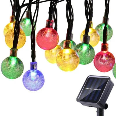 6.5m Solar Powered 30-LED String Light 8-Modes Garden Path Yard Decor Lamp - Multicolor