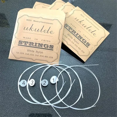4PCS/Set Nylon Guitar Ukulele Strings for 21/23/26 inch Ukulele - White