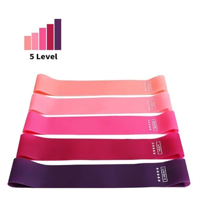 5Pcs Fitness Workout TPE Bands Exercise Gym Resistance Band Pilates Yoga Rubber Fitness Training Straps 300MM