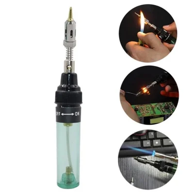 13Pcs/Set MT-100 Welding Pen Burner Blow Torch Butane Gas Torch - 
Green
