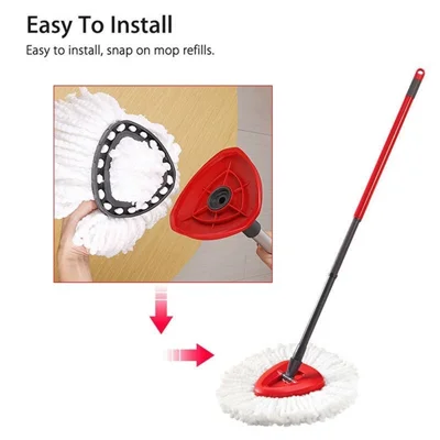 Rotating Mop Replacement Refill Microfiber Spinning Floor Cleaning Mop for O-cedar/Vileda