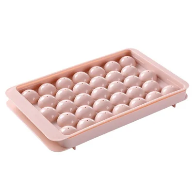 Silicone Ice Ball Mold Ice Tray Hockey Maker Whiskey Ice Cube (without FDA Certificate) - Pink / Ball Shape