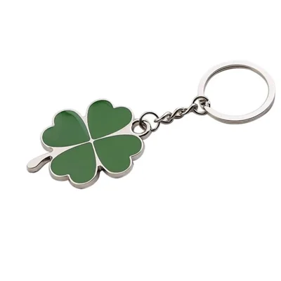 Clover Keychain Zinc Alloy Keyring Hanging Ornament Key Pendant