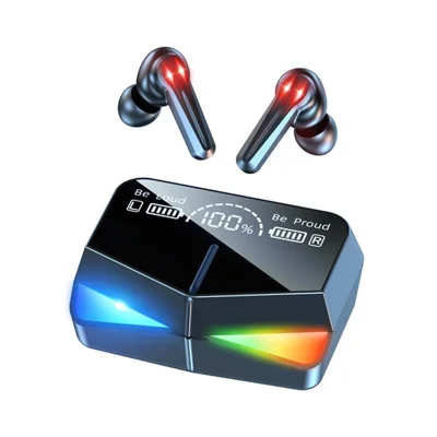 M28 Wireless Gaming Earbuds Bluetooth-compatible Headphones Game Earphones Stereo Sound Gaming Earbuds - Black