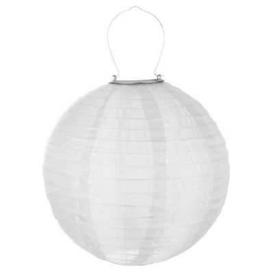 Solar Outdoor LED Light Festival Party Hanging Lantern Waterproof Garden Pathway Decor Lamp Gift - White / 20cm / 8 inch