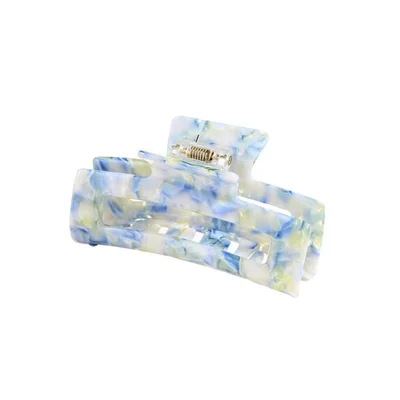 Women Hair Clips Acetate Hair Claw Clip Hairpin Grain Hairwear - C/Blue