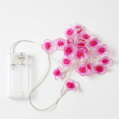 2m 20-LED Fairy String Light Cherry Flower Light Christmas Decorative Light - Pink/2 meters 20 lights