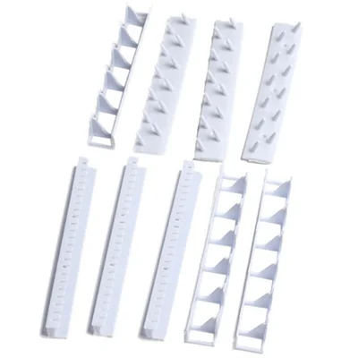 9 In 1 Adhesive Wall Hanging Jewelry Organizer Display Stand Necklace Hanger Rings Earrings Keys Rack Holder Hook - White/9Pcs/Set