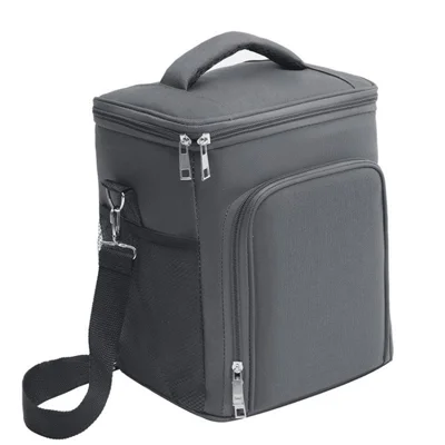 For Office Picnic Beach Heat-preservation Leakproof Tote Lunch Bag Container Bag - Grey