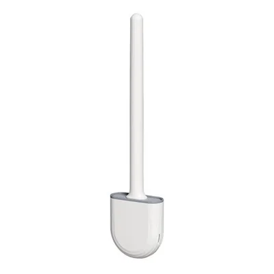 Blendable Silicone Toilet Brush Wall Mount Quick-Dry Gap Cleaning Brush - White