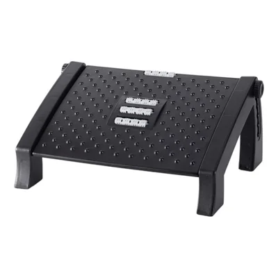 Adjustable Height Foot Rest Under Desk at Work Ergonomic Footrest Cushion for Improving Sitting Posture Relieve Pressure - Black