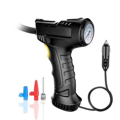 Car Tire Inflator 120W Wireless Rechargeable Portable Tire Pump with Pressure Gauge and LED Light Car Bike Bicycle Air Compressor - Pointer