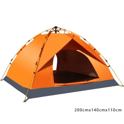 Outdoor Camping Tent Waterproof Family Tent for Camping Traveling Backpacking Hiking Outdoors - Yellow / 1-2 Person