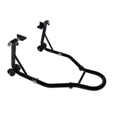 Motorcycle Parking Steel Bracket Sport Bike Wheel Lift Swingarm Paddock Stand - Back / Black