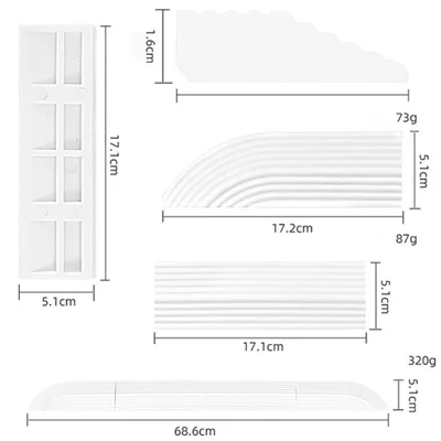 Threshold Bars Ramp Mat for Ecovacs Narwal Roborock Mijia iRobot Sweeping Robot Vacuum Cleaner Accessories - White