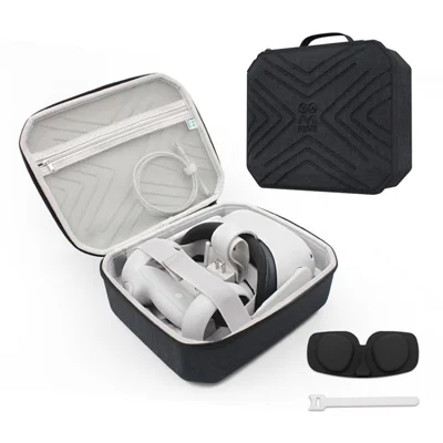 AMVR VR Headset Storage Bag for Oculus Quest 2 Headset Carry Case - Black