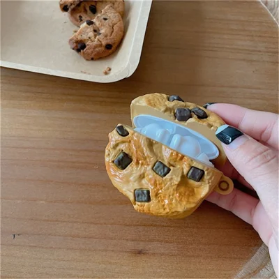 For Apple AirPods Pro/1/2/3/with Charging Case (2016)/with Wireless Charging Case (2019)/with Charging Case (2019) Earphone Box Cover Chocolate Cookies Bluetooth-compatible Earbuds Case - Yellow/For AirPods 3