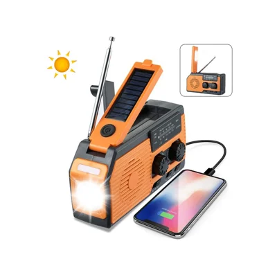 HY-068 Handcrank Zonne-AM/FM-radio met SOS-alarmsignaal en noodlamp 5000mAh powerbank - AM/FM/NOAA US-versie