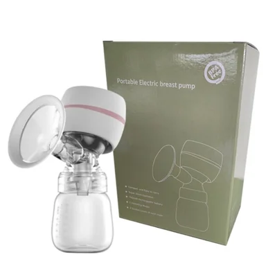 ZB-003 Painless Pumping Electric Breast Pump Super Quiet Baby Feeding Device - White