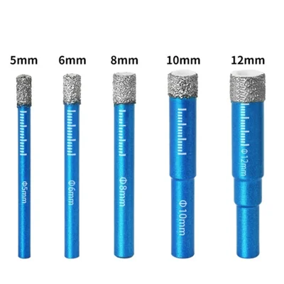 5Pcs/Set  5-12mm Diamond Drill Bit Set for Glass Ceramics Tile Granite Marble Universal Shank