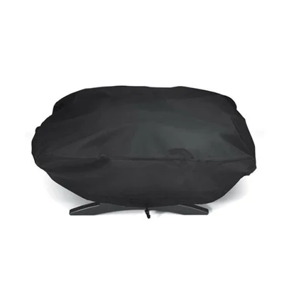 For Weber 7110 Q1000 Series Oven Hood 67.1x44x32cm 420D Dust-proof Waterproof BBQ Grill Cover - Black