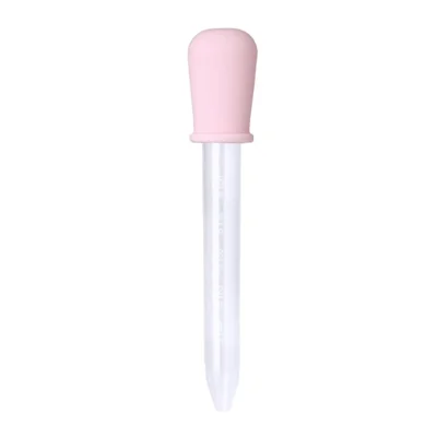 5ml Detachable Baby Medicine Dropping Liquid Droppers Silicone Clear Liquid Medicine Eye Dropper (BPA-Free) - Pink