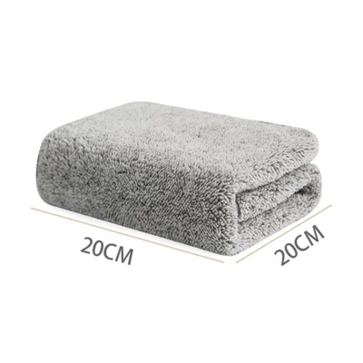 Thicken Durable Japanese Bamboo Charcoal Fiber Dish Cloth Water-absorbing Towel Oil-removing Wipes - 20x20cm
