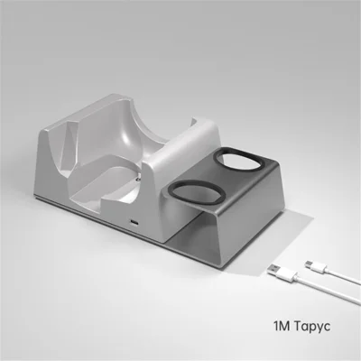 DFVII DF-V2 Charging Dock for Oculus Quest 2 VR Headset Charger Charging Stand with Handle Holder - White