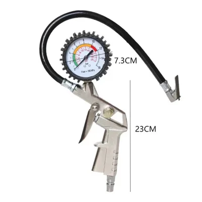 0-16bar/0-220psi Self-locking Chuck High-precision Car Tire Pressure Gauge - Normal