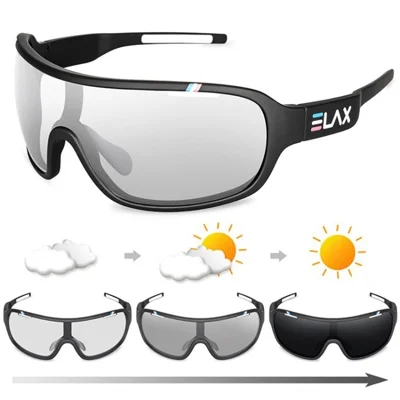 ELAX Polarized Photochromic Cycling Goggles Glasses Outdoor Sports Sunglasses - EXP1