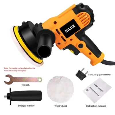 HILDA Electric Car Polisher Machine Automatic Polishing Adjustable Speed Sanding Wax Tool - 220V EU Plug