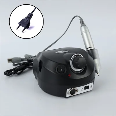US-202 3.5W Electric Nail Drill Polisher Machine Manicure Pedicure File Set for Acrylic and Gel Nails - Black / EU Plug