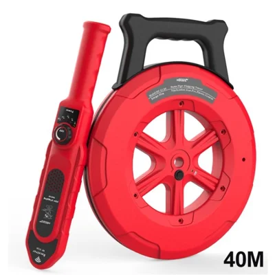 Pipe Blockage Detector Water Pipe Wall Scanner Metal PVC Water Pipes Diagnostic Tool - 40m Length / English Version