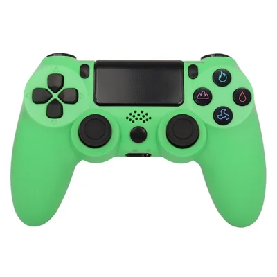 Manette de jeu sans fil pour PS4 avec pavé tactile, double vibration, Bluetooth 4.0 - Vert