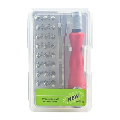 32-in-1 Precision Screwdriver Set Electronics Repair and Disassemble Tool Kit for Watch Phone - Red