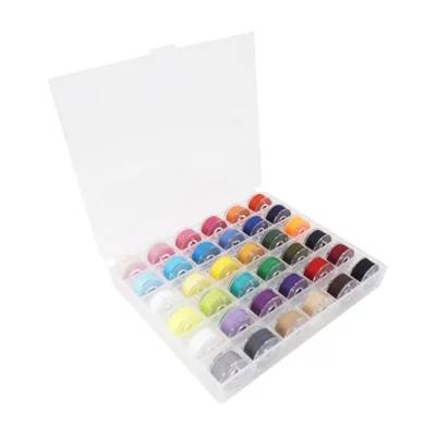 36Pcs Bobbins Sewing Threads Pre Wound Bobbins Set Stitching Travel Kit with Case for Multiple Sewing Machines - Colorful