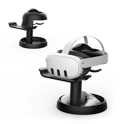 AMVR VR Headset Stand for Pico 4 Oculus Quest 2 / Quest 3 Display Holder Mount Station Gaming Controller Hanger Space Saving