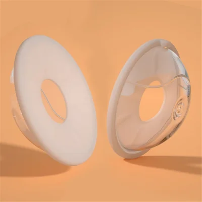 MIUFA 2 Pcs Breast Milk Collector Washable BPA-Free Anti-Flow Silicone Milk Catcher Saver (NO FDA Certificate) - Transparent