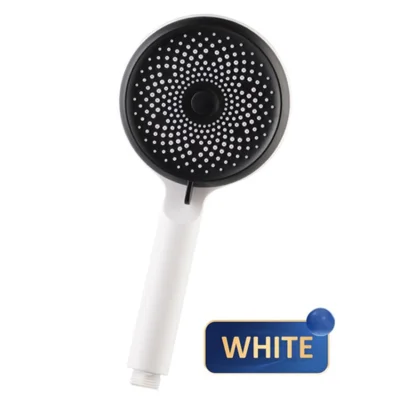 Bathroom Shower Head Silicone Waterfall High Pressure Waterfall Handheld Showerhead - White