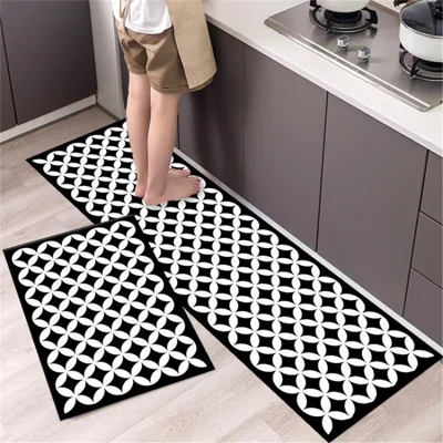 2 st köksgolvmatta 40x60 cm + 40x120 cm ingångsmatta slipfri underlägg ergonomiskt bekvämt dämpat anti-trötthetstepp - stil A