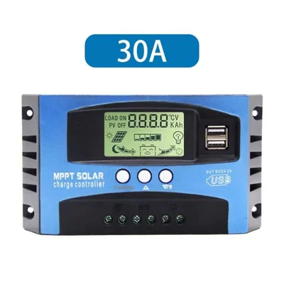 MPPT Solar Charge Controller LCD Display 12V / 24V Solar Panel Charger Regulator - 30A